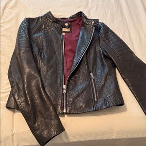 Wilsons Leather Black Moto Jacket